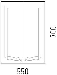 Corozo Шкаф навесной Криста 55 белый – фотография-2